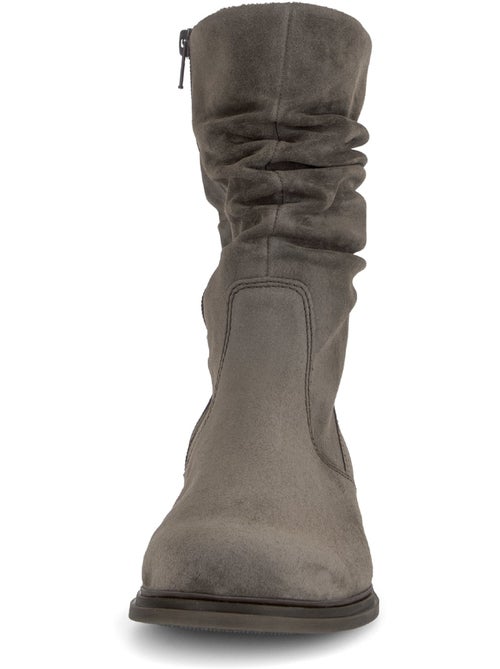 Bottines  en cuir velours - Kiabi
