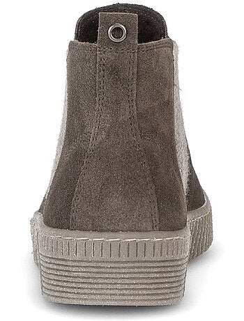 Bottines en cuir velours