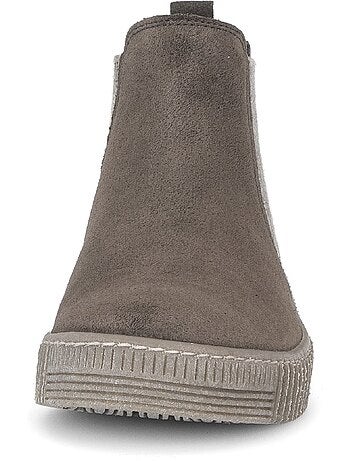 Bottines en cuir velours
