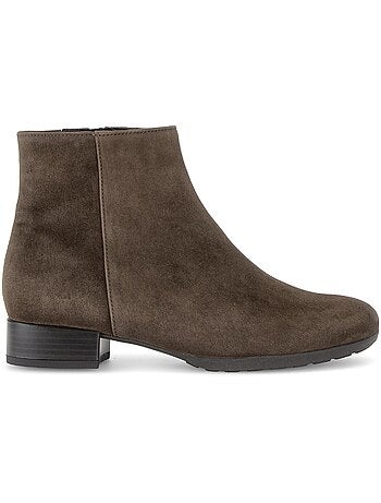 Bottines en cuir velours