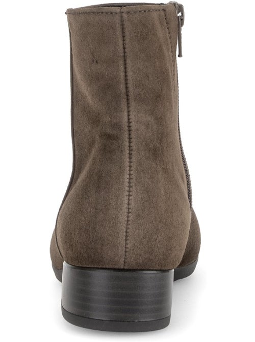 Bottines en cuir velours - Kiabi Bottines en cuir velours - Kiabi