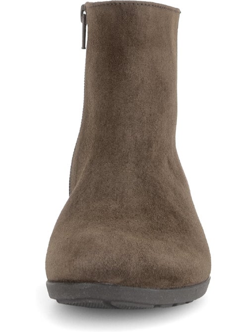 Bottines en cuir velours - Kiabi Bottines en cuir velours - Kiabi
