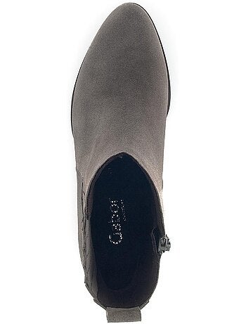 Bottines en cuir velours