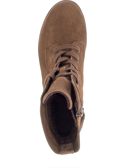 Bottines en cuir velours - Kiabi Bottines en cuir velours - Kiabi