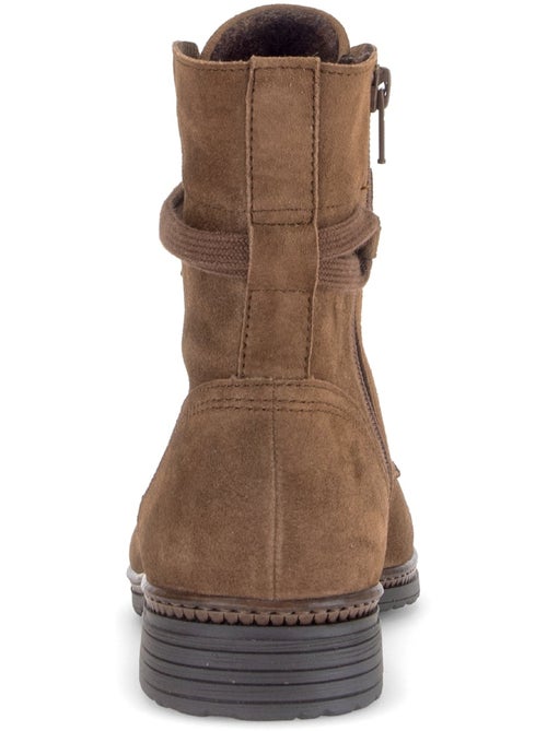 Bottines en cuir velours - Kiabi Bottines en cuir velours - Kiabi