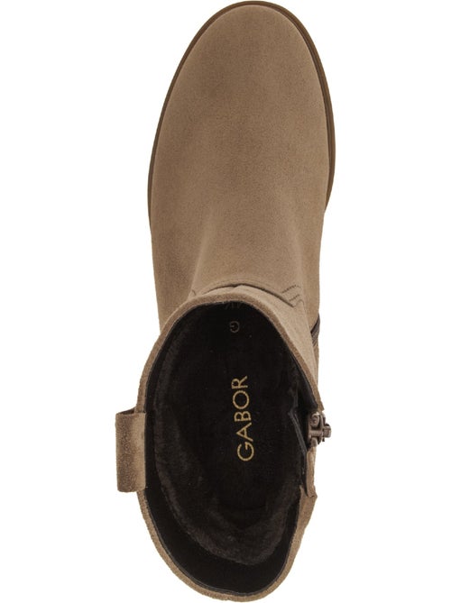 Bottines en cuir velours - Kiabi Bottines en cuir velours - Kiabi