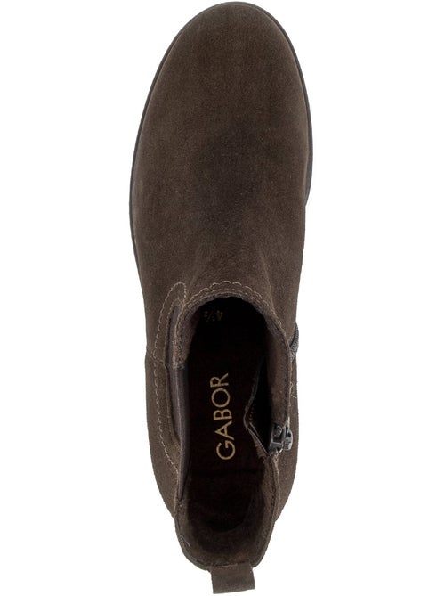 Bottines en cuir velours - Kiabi Bottines en cuir velours - Kiabi