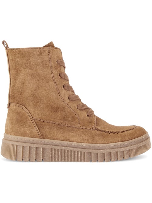 Bottines  en cuir velours - Kiabi