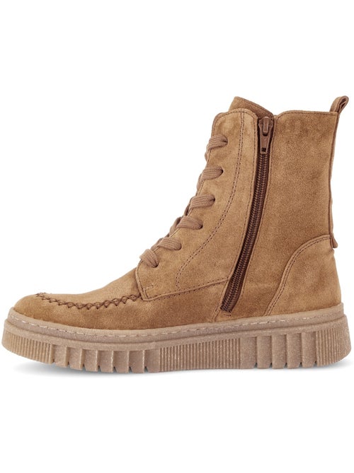 Bottines  en cuir velours - Kiabi