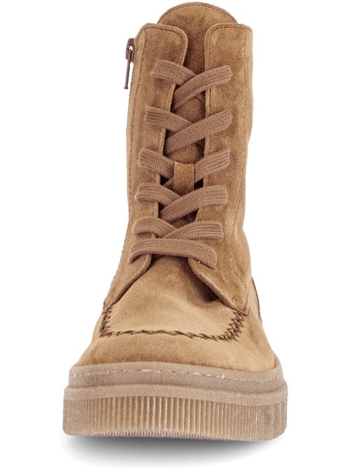 Bottines  en cuir velours - Kiabi