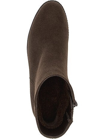 Bottines en cuir velours