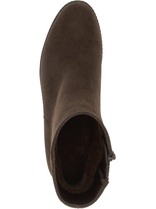 Bottines en cuir velours - Kiabi Bottines en cuir velours - Kiabi