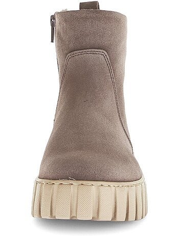 Bottines en cuir velours