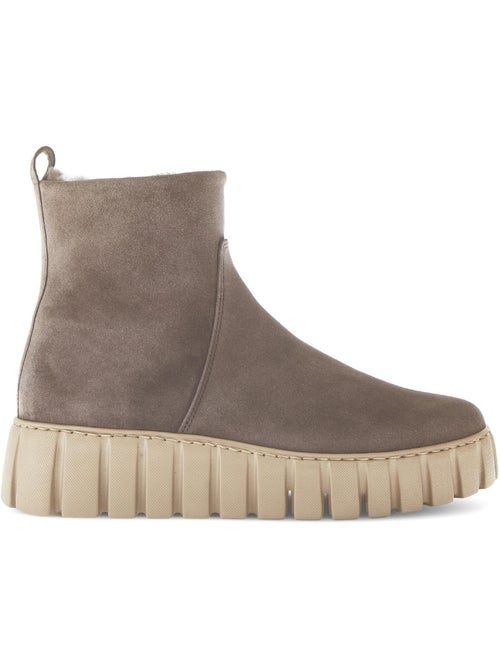 Bottines  en cuir velours - Kiabi