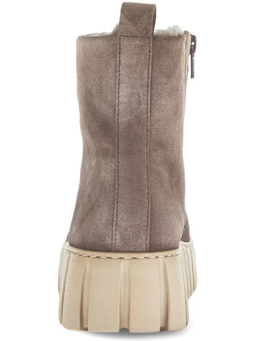 Bottines  en cuir velours - Kiabi