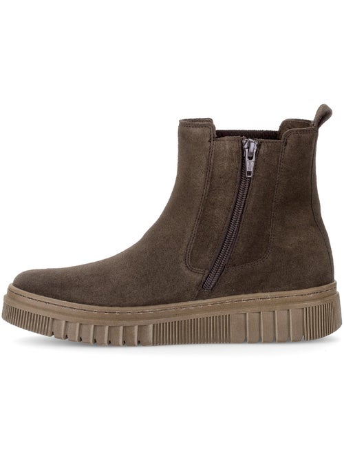 Bottines en cuir velours - Kiabi Bottines en cuir velours - Kiabi