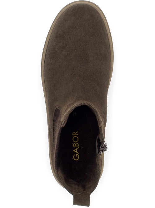 Bottines en cuir velours - Kiabi Bottines en cuir velours - Kiabi