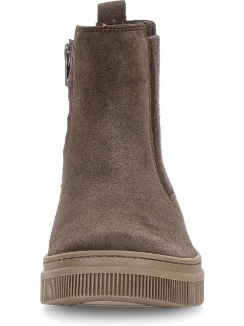 Bottines en cuir velours - Kiabi Bottines en cuir velours - Kiabi