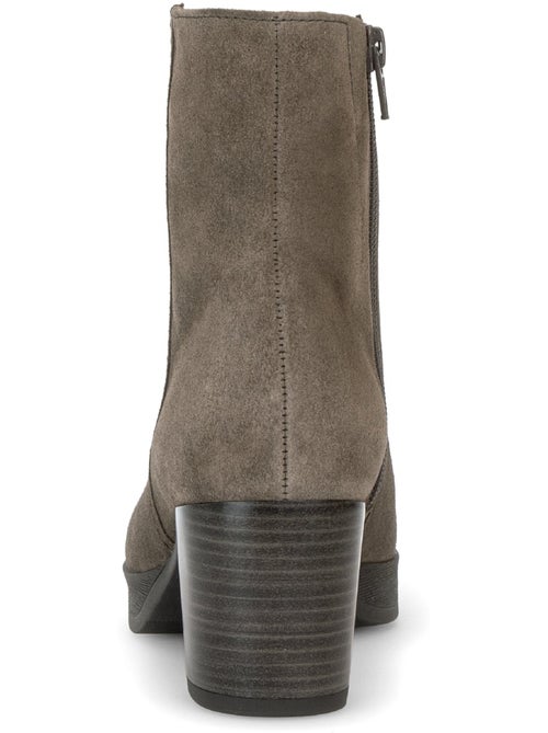Bottines en cuir velours - Kiabi Bottines en cuir velours - Kiabi