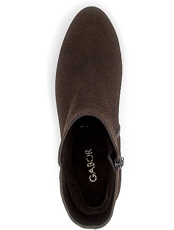 Bottines en cuir velours