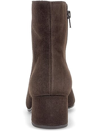 Bottines en cuir velours