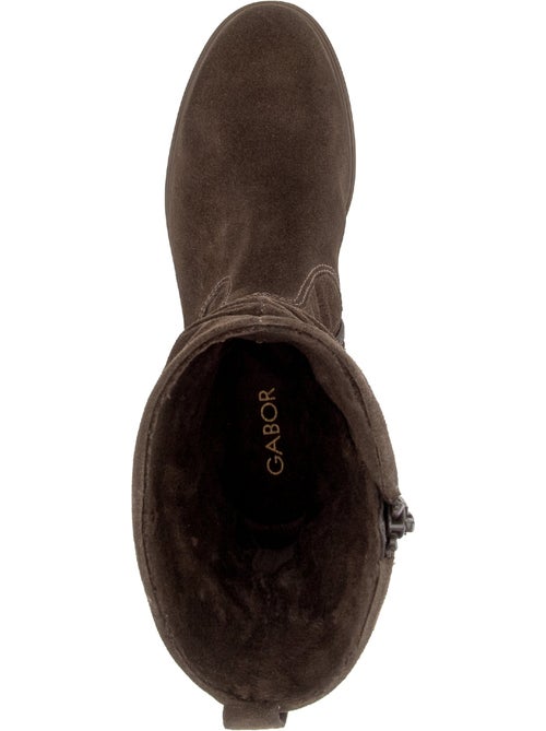 Bottines en cuir velours - Kiabi Bottines en cuir velours - Kiabi