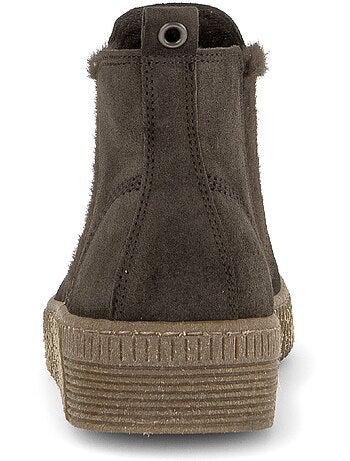 Bottines en cuir velours