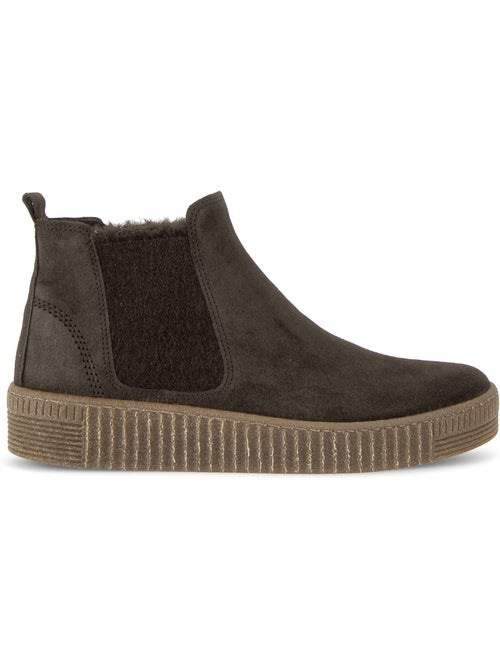 Bottines en cuir velours - Kiabi Bottines en cuir velours - Kiabi