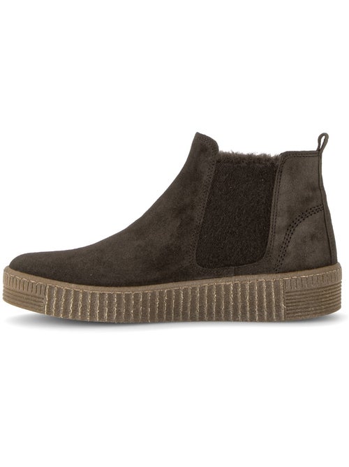 Bottines en cuir velours - Kiabi Bottines en cuir velours - Kiabi