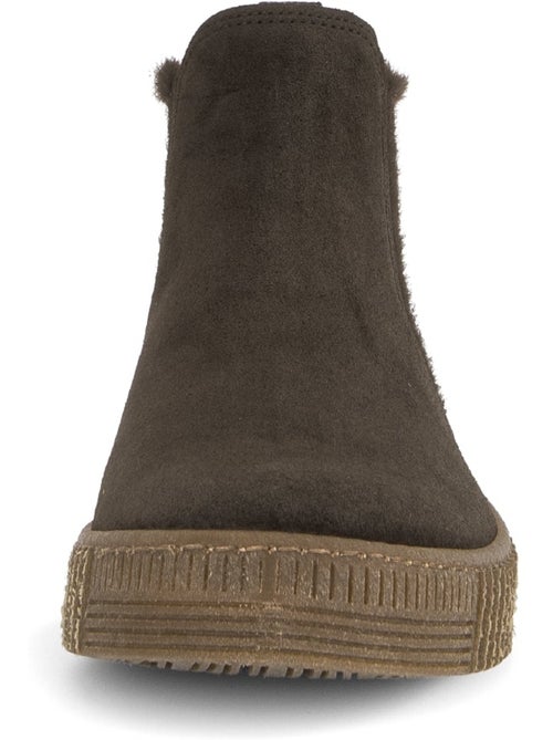 Bottines en cuir velours - Kiabi Bottines en cuir velours - Kiabi