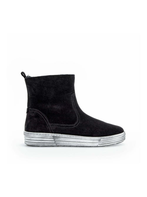 Bottines  en cuir velours - Kiabi