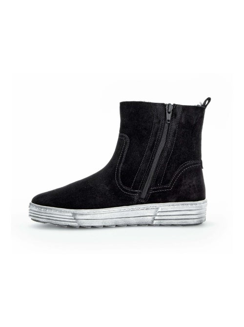 Bottines  en cuir velours - Kiabi