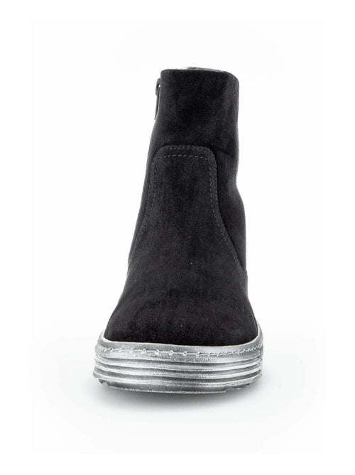 Bottines  en cuir velours - Kiabi