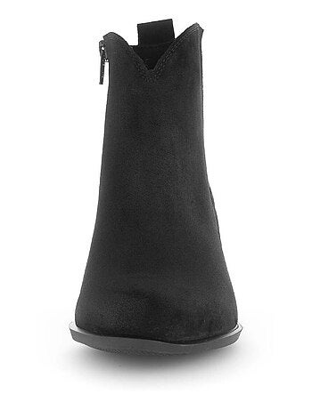 Bottines en cuir velours