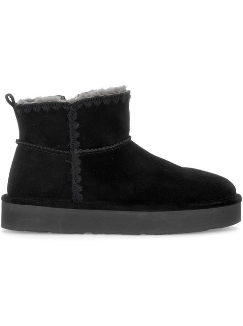Bottines en cuir velours - Kiabi Bottines en cuir velours - Kiabi