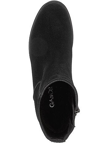 Bottines en cuir velours