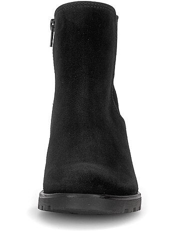 Bottines en cuir velours