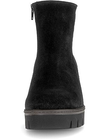 Bottines en cuir velours