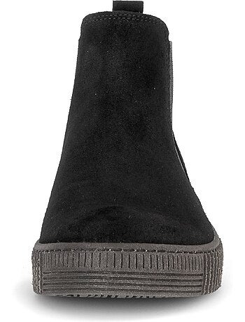 Bottines en cuir velours