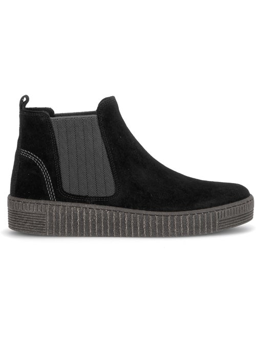 Bottines  en cuir velours - Kiabi