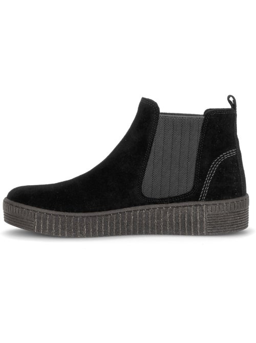 Bottines  en cuir velours - Kiabi