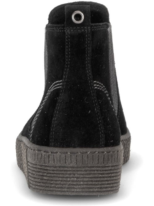 Bottines  en cuir velours - Kiabi