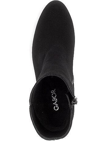 Bottines en cuir velours