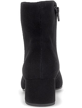 Bottines en cuir velours