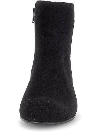 Bottines en cuir velours