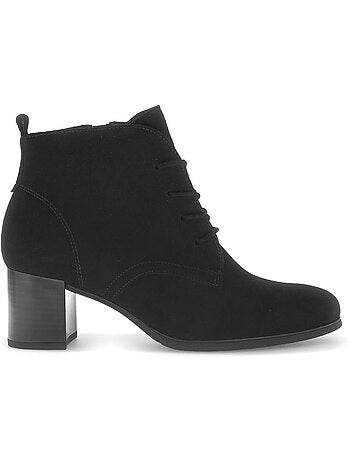 Bottines en cuir velours