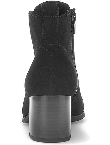 Bottines en cuir velours