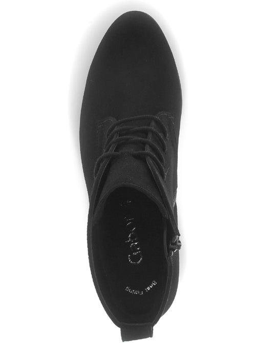 Bottines  en cuir velours - Kiabi