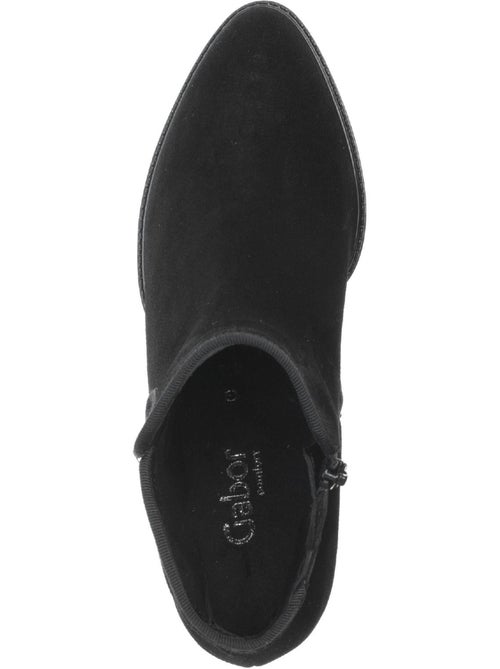 Bottines  en cuir velours - Kiabi
