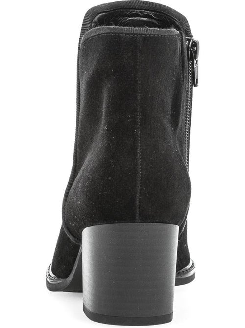 Bottines  en cuir velours - Kiabi